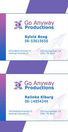 Go Anyway Productions visitekaartjes